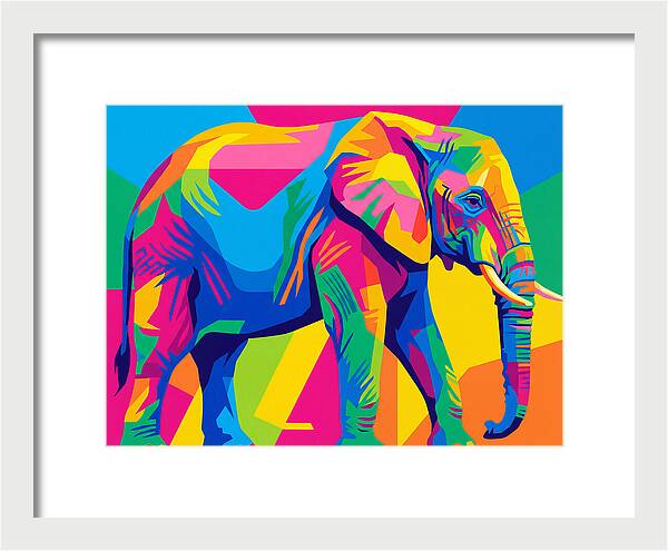 Majestic Elephant In Bold Hues