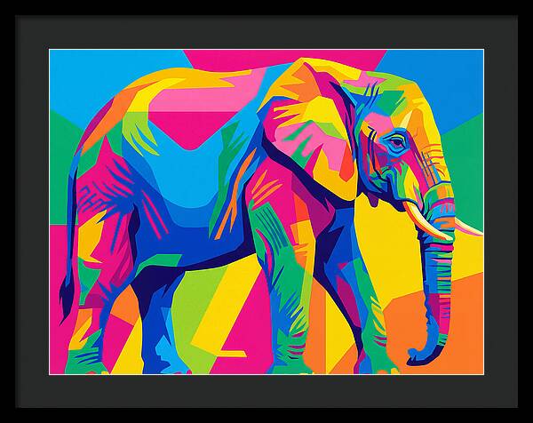 Majestic Elephant In Bold Hues