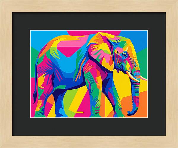 Majestic Elephant In Bold Hues
