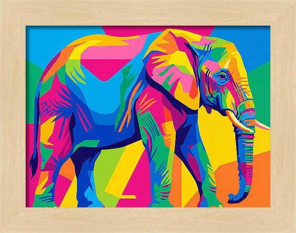 Majestic Elephant In Bold Hues