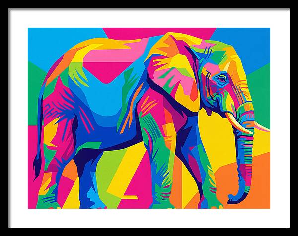 Majestic Elephant In Bold Hues