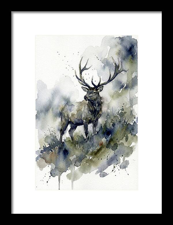 Majestic Elk In Watercolor