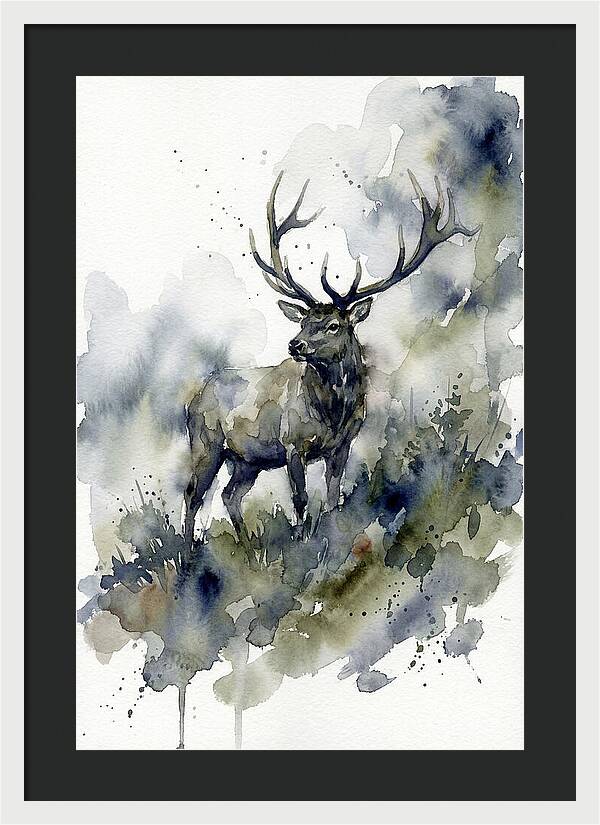 Majestic Elk In Watercolor