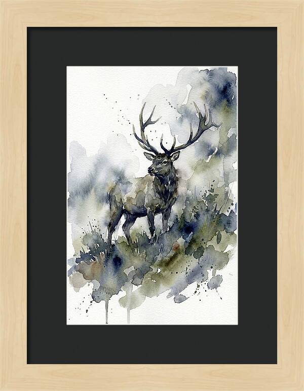 Majestic Elk In Watercolor