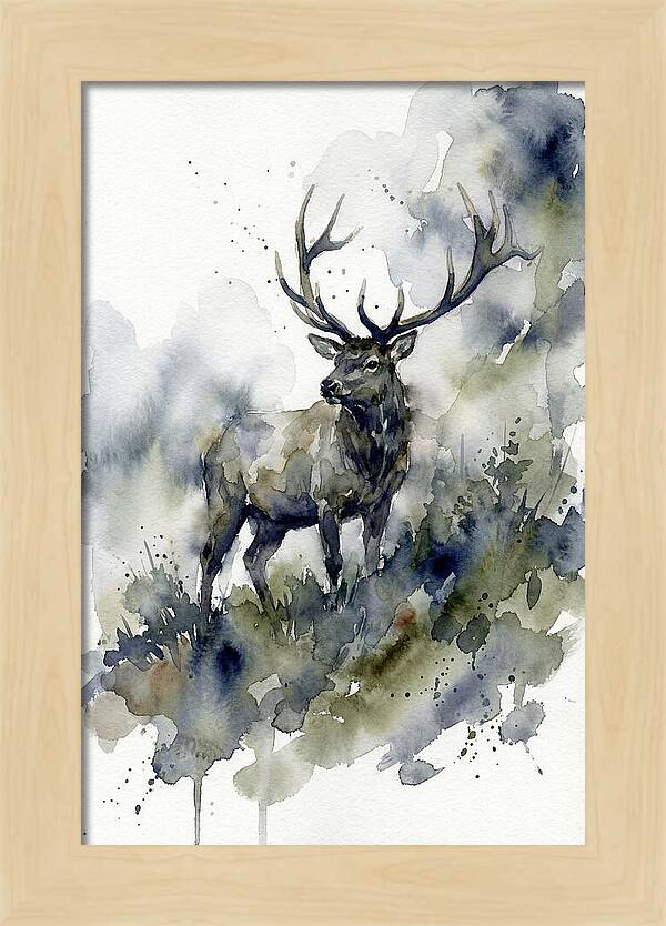 Majestic Elk In Watercolor