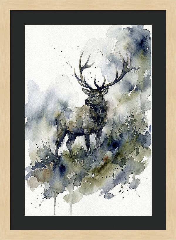 Majestic Elk In Watercolor