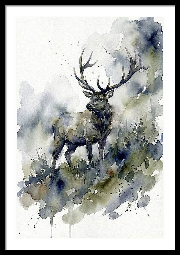 Majestic Elk In Watercolor