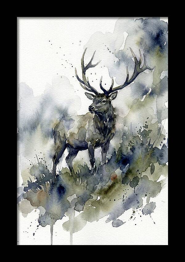 Majestic Elk In Watercolor