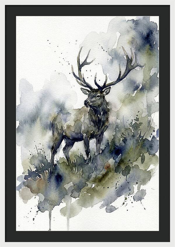 Majestic Elk In Watercolor