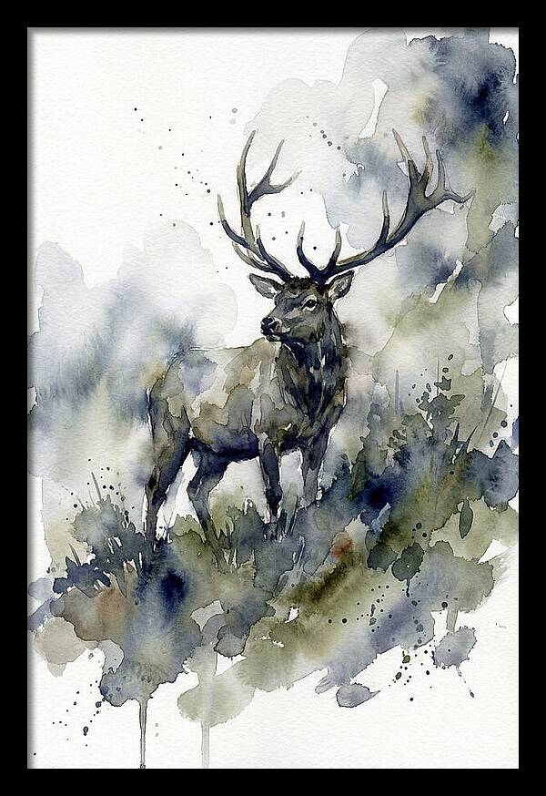 Majestic Elk In Watercolor