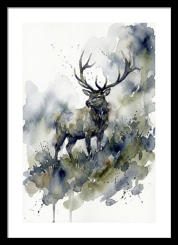 Majestic Elk In Watercolor