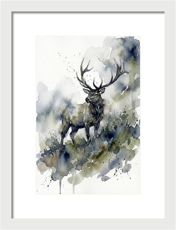 Majestic Elk In Watercolor