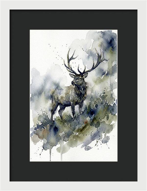 Majestic Elk In Watercolor