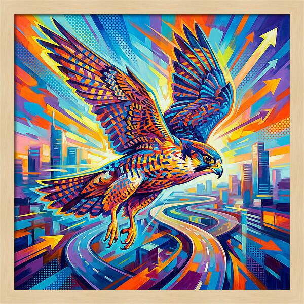 Majestic Falcon Soaring High