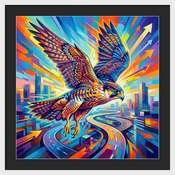 Majestic Falcon Soaring High