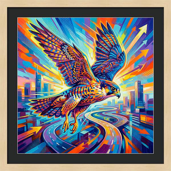 Majestic Falcon Soaring High
