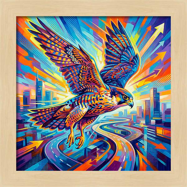 Majestic Falcon Soaring High
