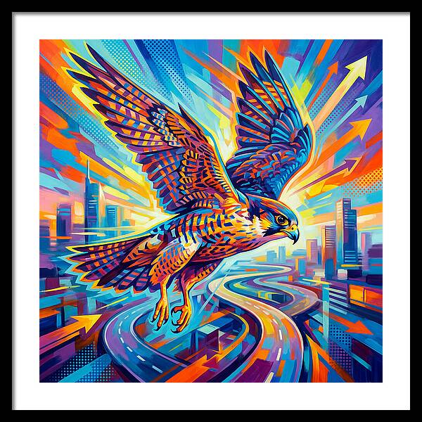 Majestic Falcon Soaring High