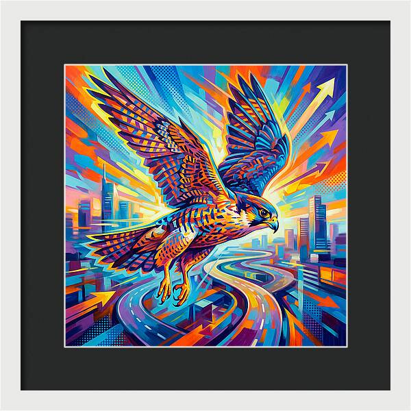 Majestic Falcon Soaring High