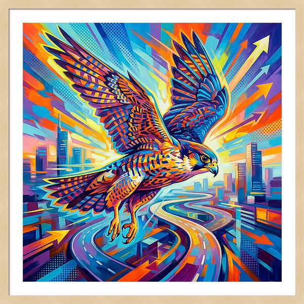 Majestic Falcon Soaring High