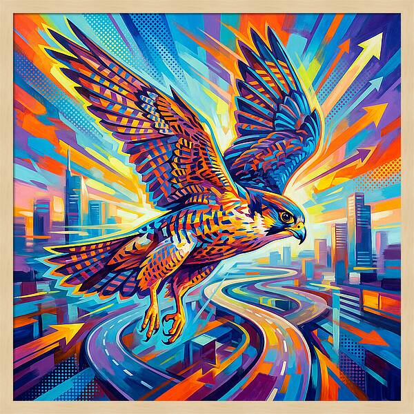 Majestic Falcon Soaring High
