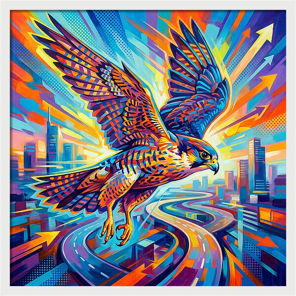 Majestic Falcon Soaring High