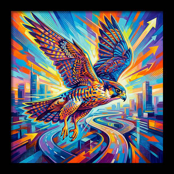 Majestic Falcon Soaring High