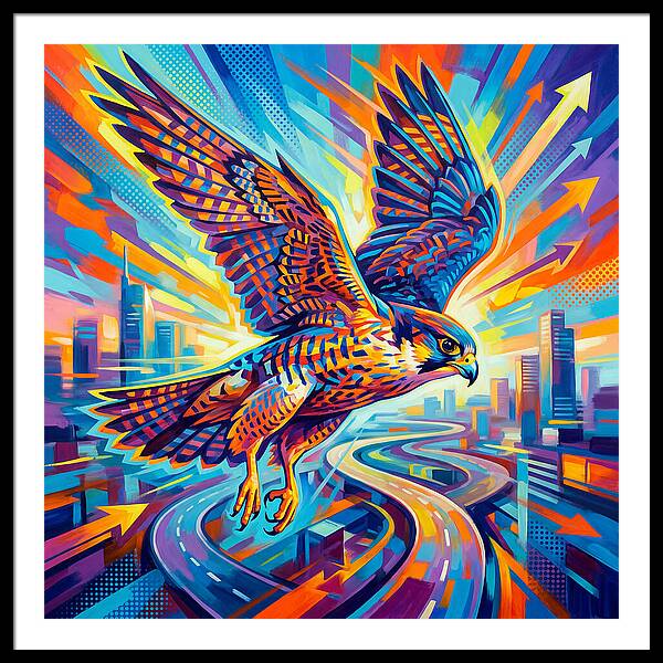 Majestic Falcon Soaring High