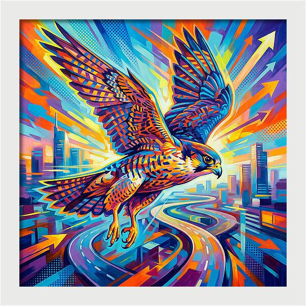 Majestic Falcon Soaring High