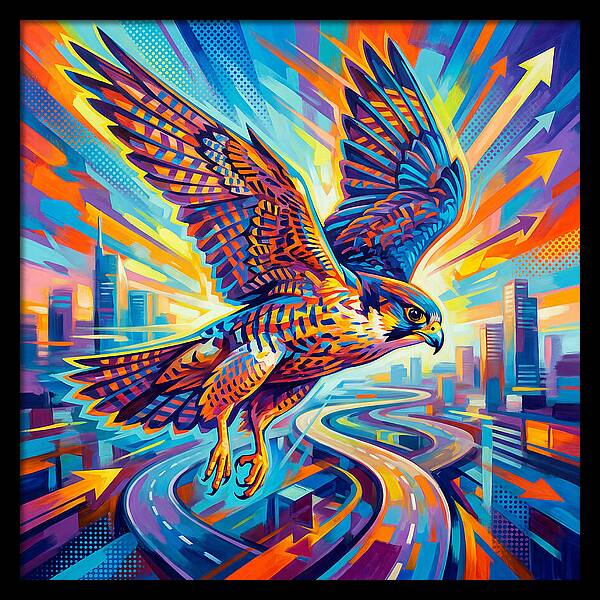 Majestic Falcon Soaring High