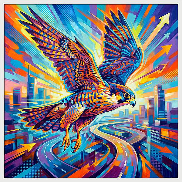 Majestic Falcon Soaring High