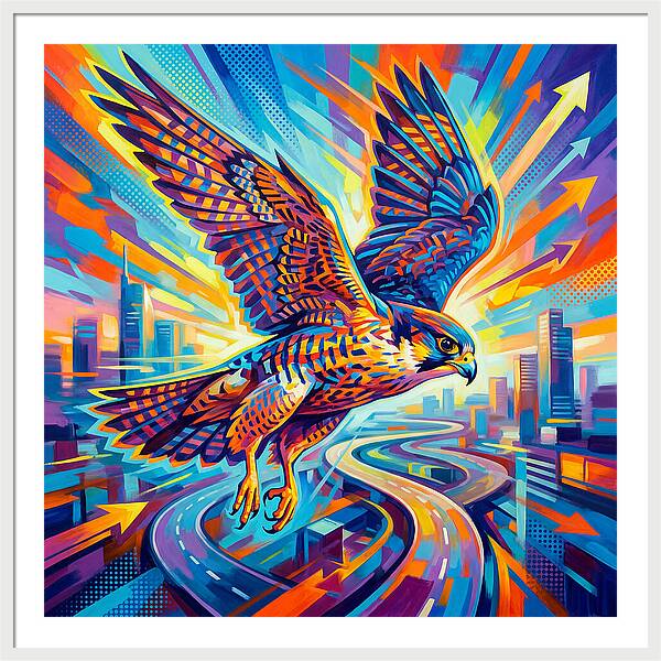 Majestic Falcon Soaring High