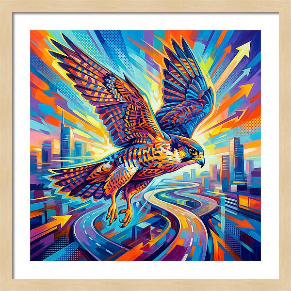 Majestic Falcon Soaring High
