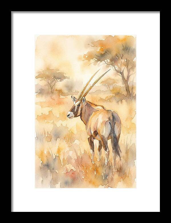 Majestic Gemsbok Amidst Tranquil Scenery