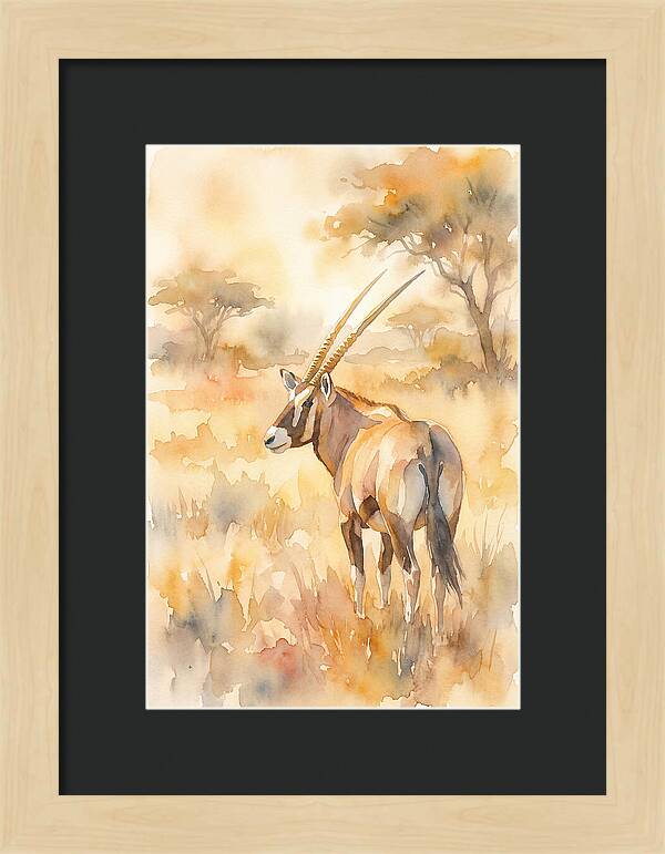 Majestic Gemsbok Amidst Tranquil Scenery