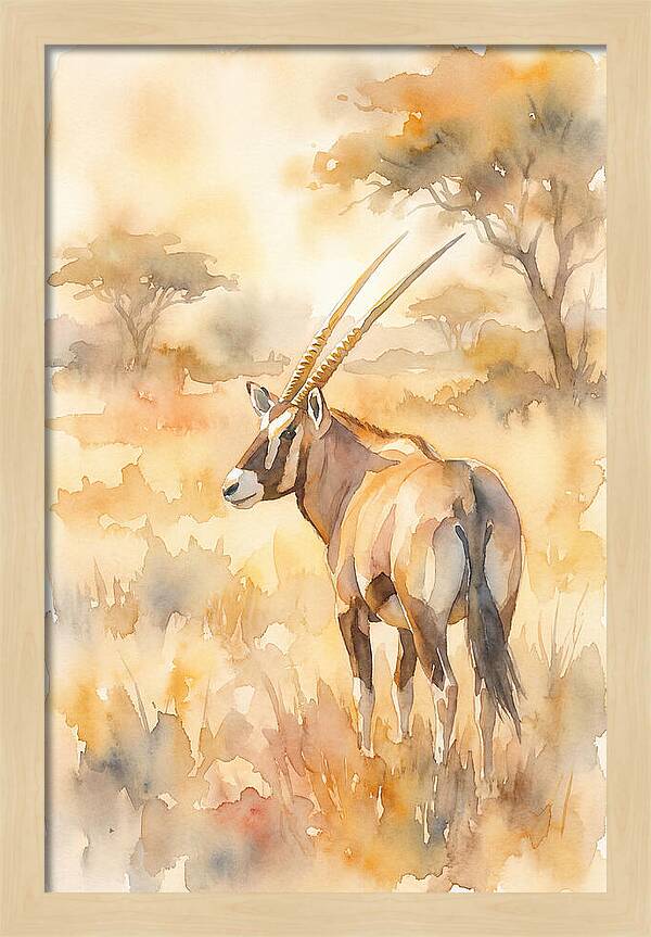 Majestic Gemsbok Amidst Tranquil Scenery
