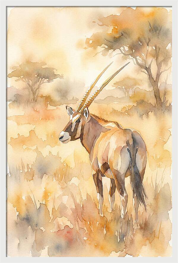 Majestic Gemsbok Amidst Tranquil Scenery