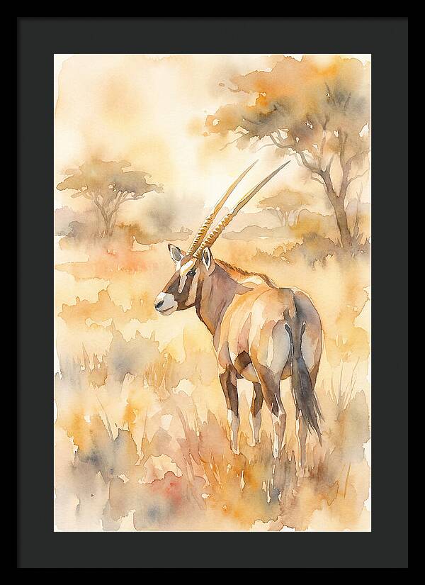 Majestic Gemsbok Amidst Tranquil Scenery
