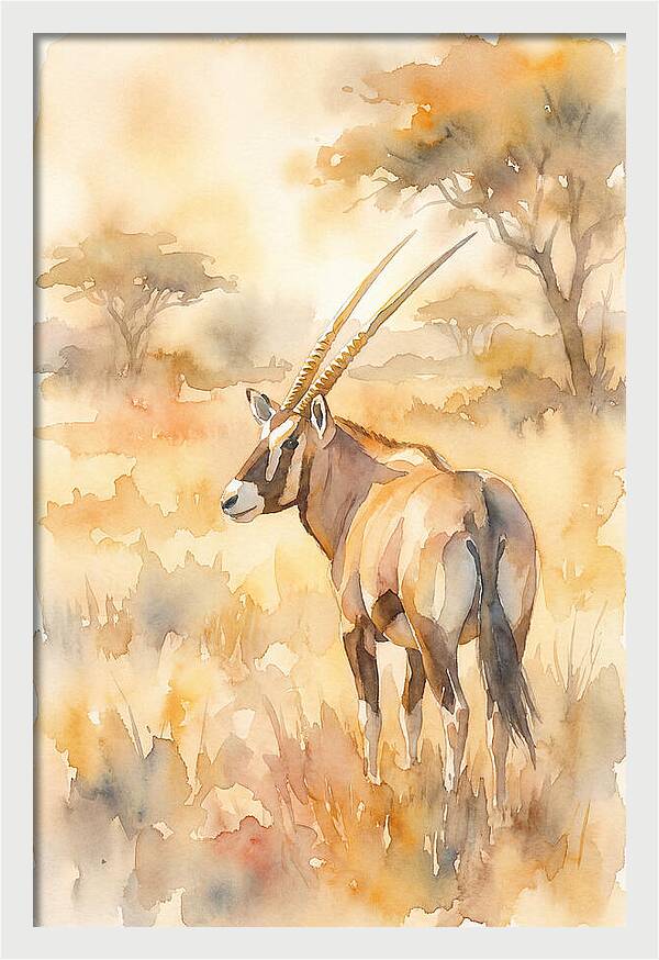 Majestic Gemsbok Amidst Tranquil Scenery