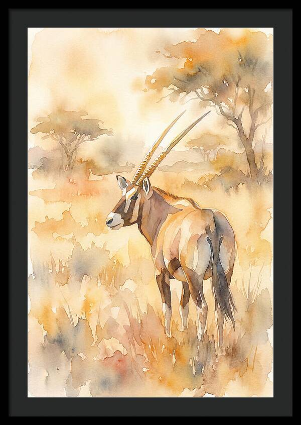 Majestic Gemsbok Amidst Tranquil Scenery