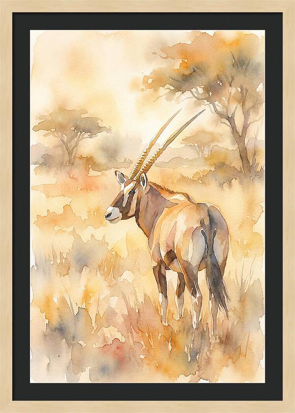 Majestic Gemsbok Amidst Tranquil Scenery