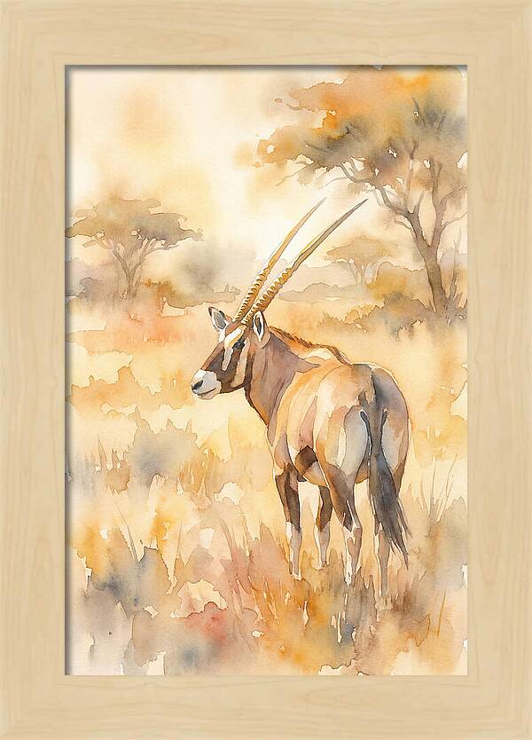 Majestic Gemsbok Amidst Tranquil Scenery