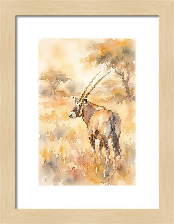 Majestic Gemsbok Amidst Tranquil Scenery