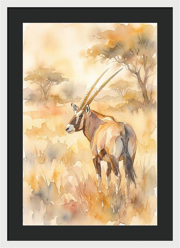 Majestic Gemsbok Amidst Tranquil Scenery