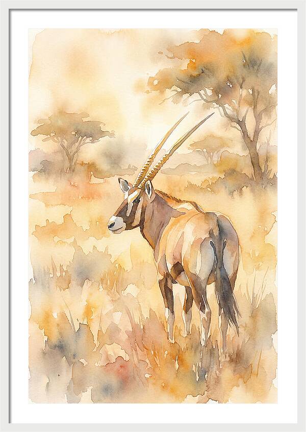 Majestic Gemsbok Amidst Tranquil Scenery