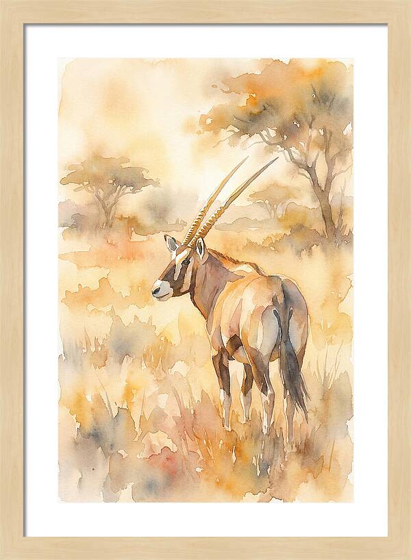 Majestic Gemsbok Amidst Tranquil Scenery