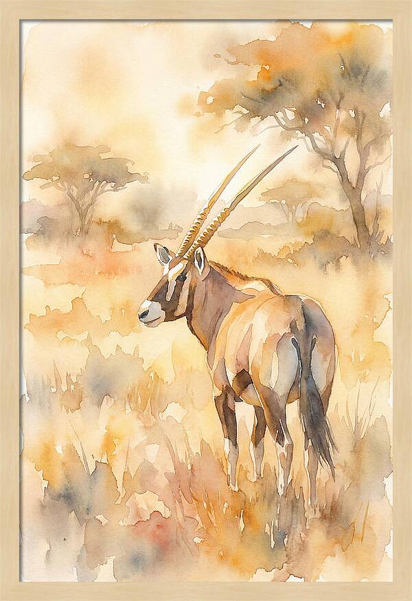 Majestic Gemsbok Amidst Tranquil Scenery