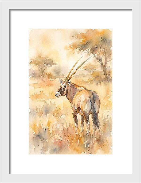 Majestic Gemsbok Amidst Tranquil Scenery