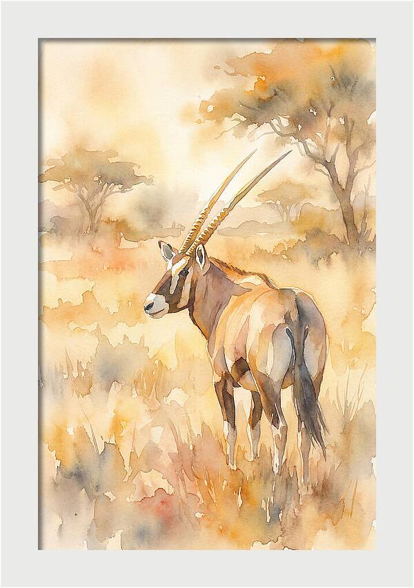 Majestic Gemsbok Amidst Tranquil Scenery