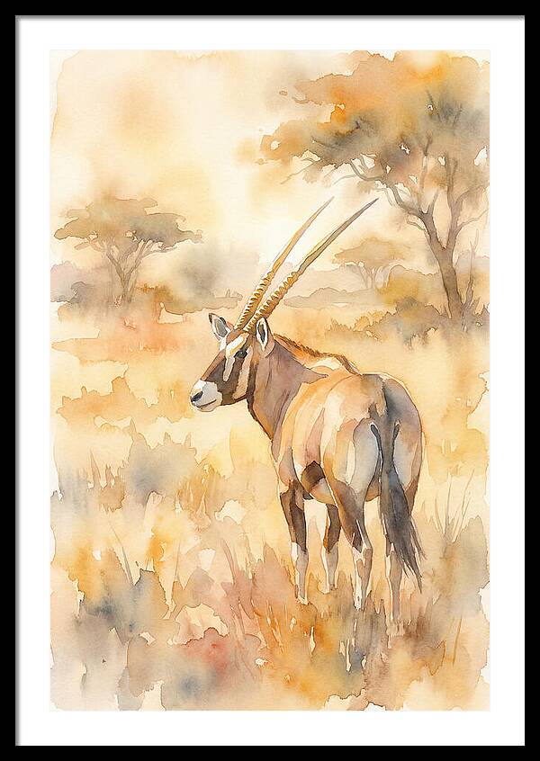 Majestic Gemsbok Amidst Tranquil Scenery